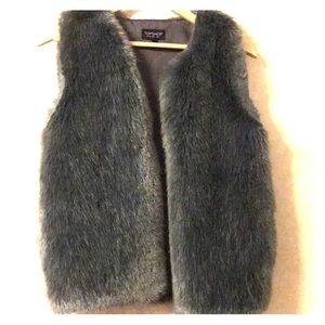 Topshop Plush Faux Fur Vest